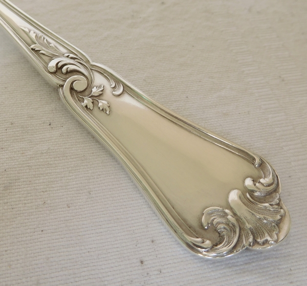 Sterling silver & vermeil strawberry serving spoon, Louis XV style, Laparra & Gabriel
