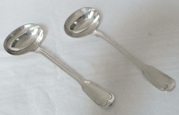 Antique French sterling silver cream ladle, late 19th century