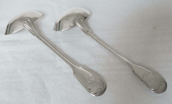 Antique French sterling silver cream ladle, late 19th century