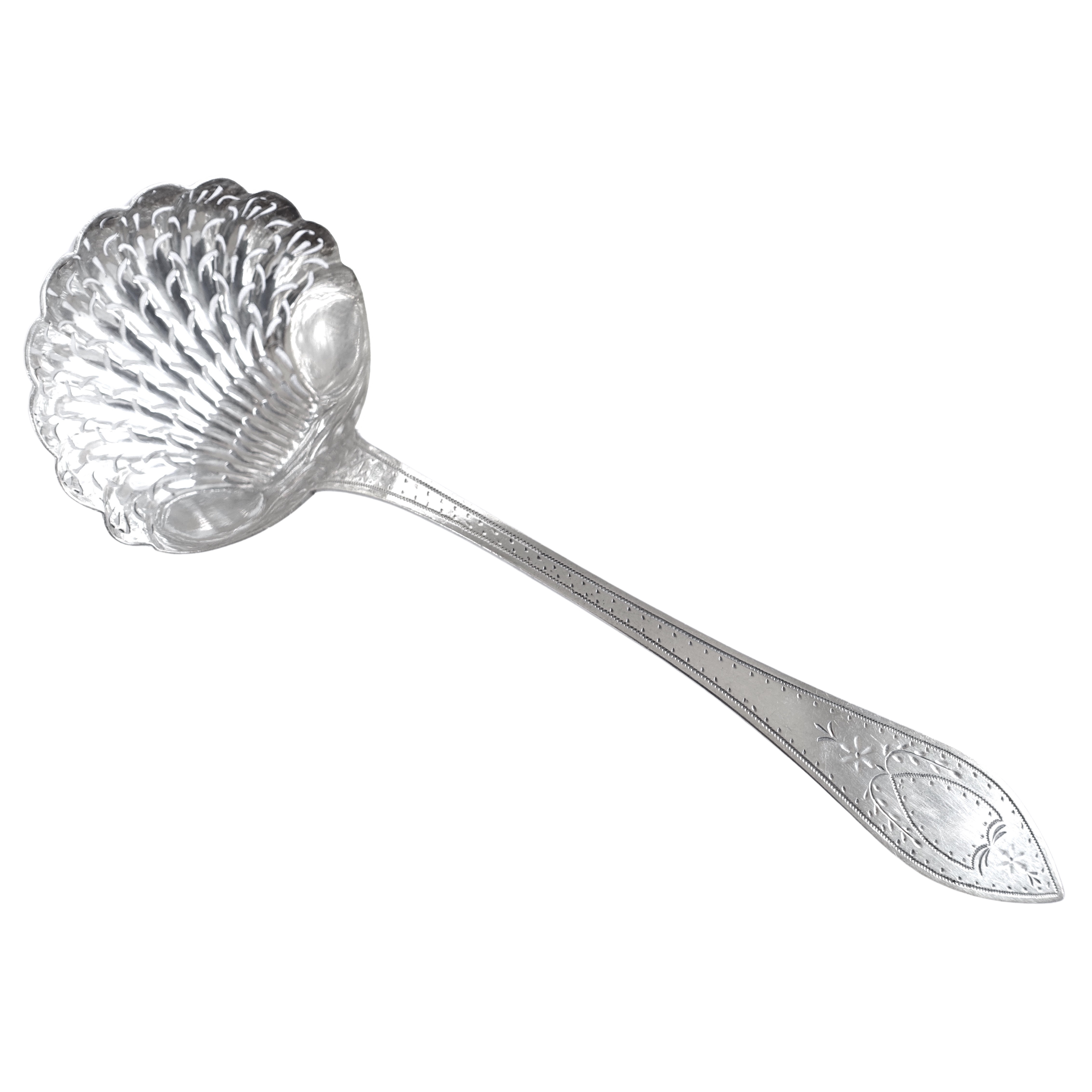 Sterling silver sugar sifter / sugar spoon, early 19th century