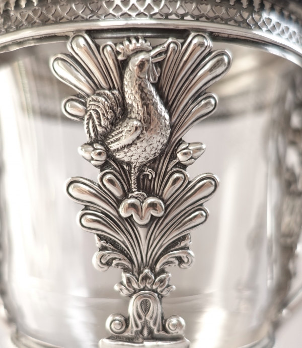 Sterling silver sugar box, early 19th century