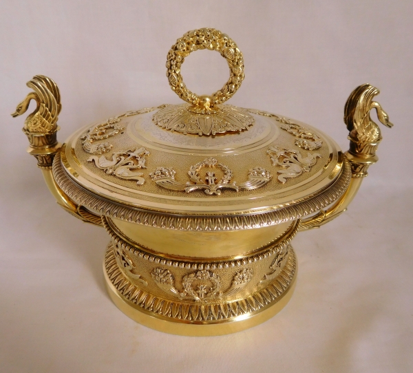 Drageoir en vermeil d'époque Restauration vers1820 - poinçon Vieillard