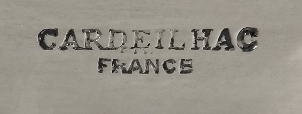 Grand plat rond en argent massif de style Empire, modèle Malmaison par Cardeilhac, poinçon Minerve - 1062g