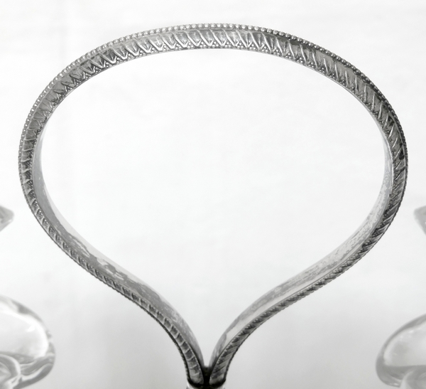 Huilier-vinaigrier d'époque Directoire - Consulat en argent massif, poinçon Coq (1798-1809)