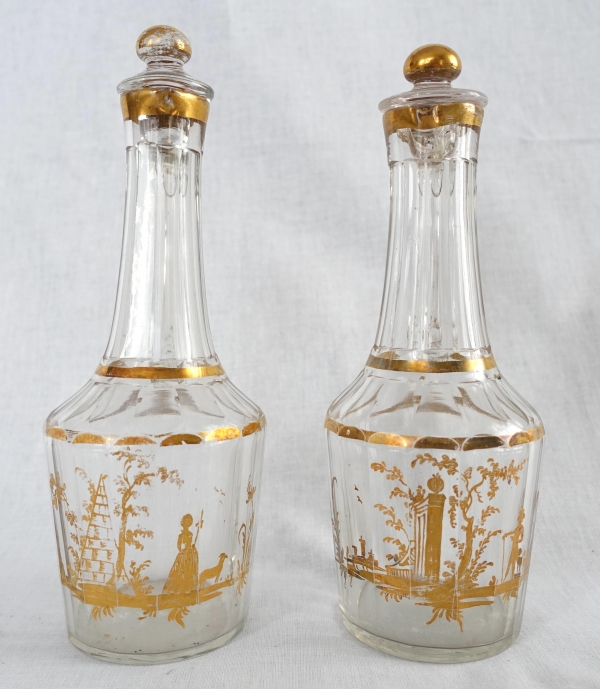 Sterling silver oil and vinegar set, Louis XV - Louis XVI period, 18th century - Paris - 1777
