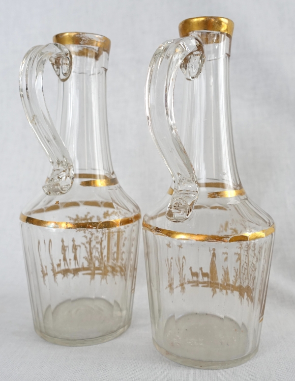 Sterling silver oil and vinegar set, Louis XV - Louis XVI period, 18th century - Paris - 1777