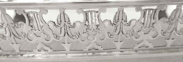 Huilier vinaigrier en argent massif d'époque Empire