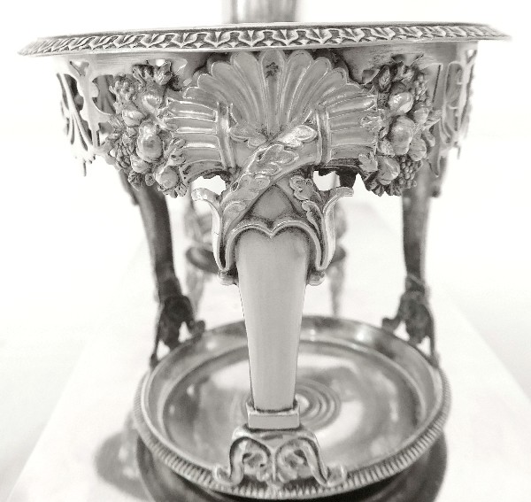 Huilier vinaigrier en argent massif d'époque Empire
