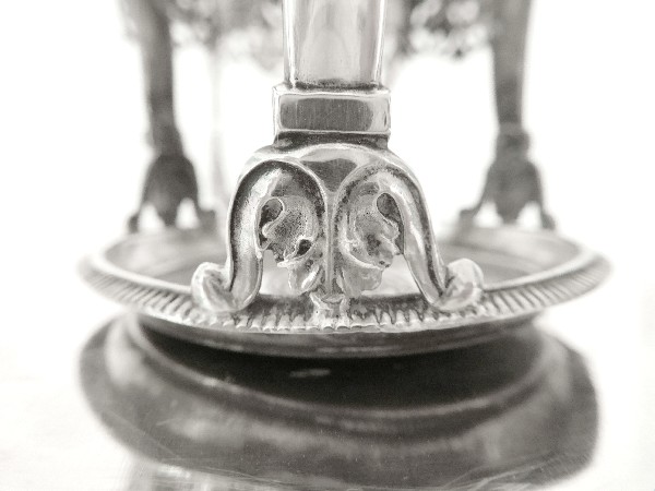 Huilier vinaigrier en argent massif d'époque Empire