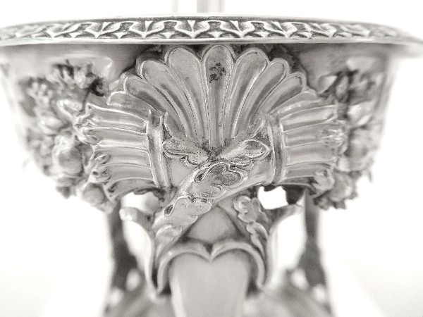Huilier vinaigrier en argent massif d'époque Empire