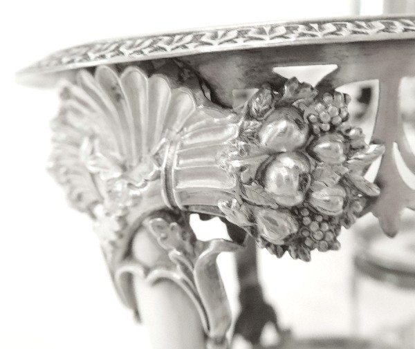 Huilier vinaigrier en argent massif d'époque Empire