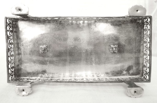 Huilier vinaigrier en argent massif d'époque Empire