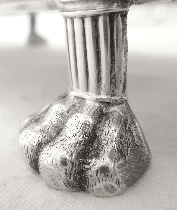Huilier vinaigrier en argent massif d'époque Empire