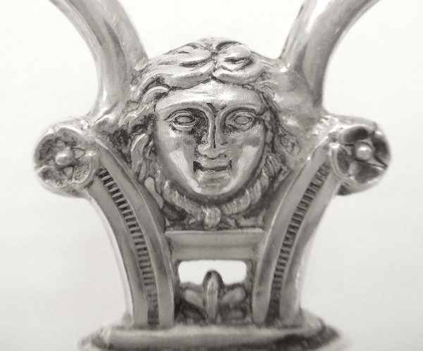 Huilier vinaigrier en argent massif d'époque Empire