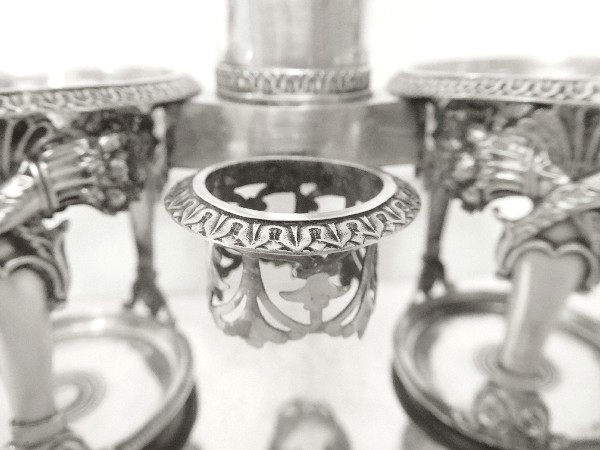 Huilier vinaigrier en argent massif d'époque Empire