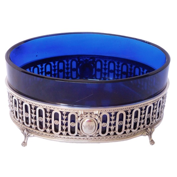 Boin Taburet : sterling silver and crystal planter, crown of Marquis