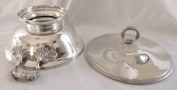 Empire style sterling silver vegetable dish, 19th century circa 1838