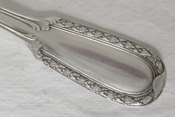 Puiforcat : sterling silver and vermeil cream ladle, Louis XVI style