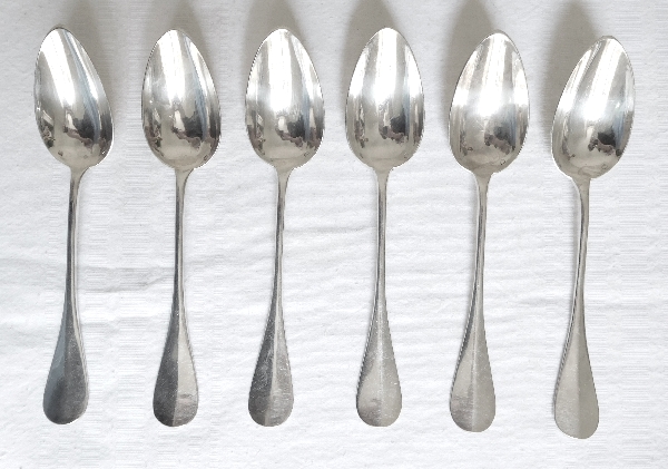 Sterling silver flatware, Louis XVI style, Granvigne silversmith, 48 pieces