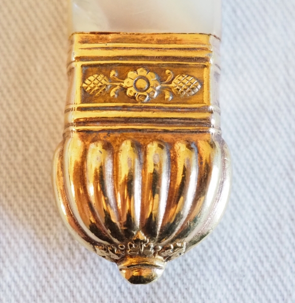 Ménagère à dessert en vermeil monogrammée BL - 36 pièces - poinçon Vieillard vers 1820