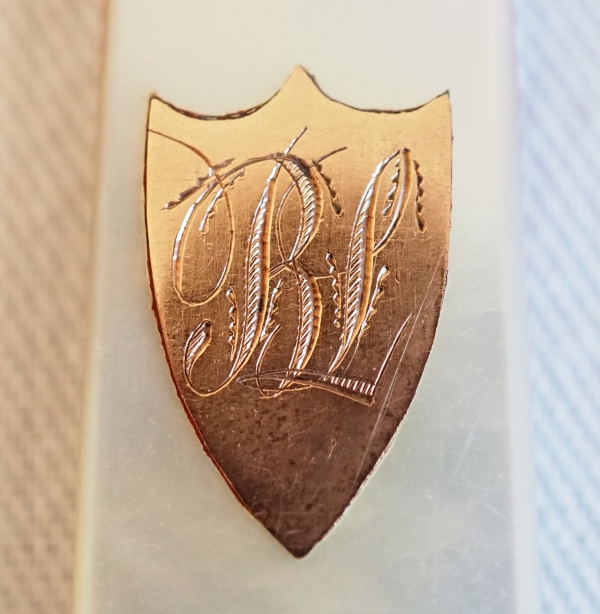 Ménagère à dessert en vermeil monogrammée BL - 36 pièces - poinçon Vieillard vers 1820