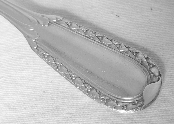 Puiforcat : ménagère de style Louis XVI, modèle Suffren en argent massif 36 pièces, poinçon Minerve