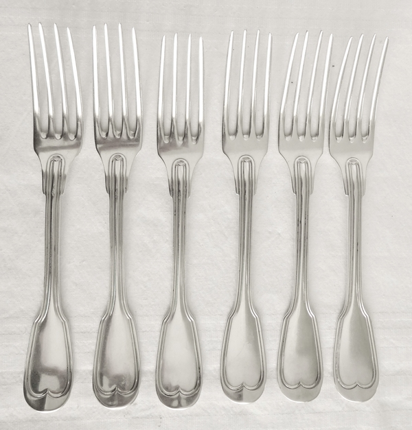 Sterling silver flatware for 6 - 18pcs - silversmith Henin Freres