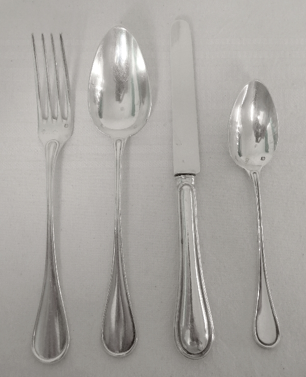 Granvigne : sterling silver flatware for 24 guests, 99 pieces