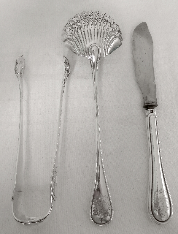 Granvigne : sterling silver flatware for 24 guests, 99 pieces