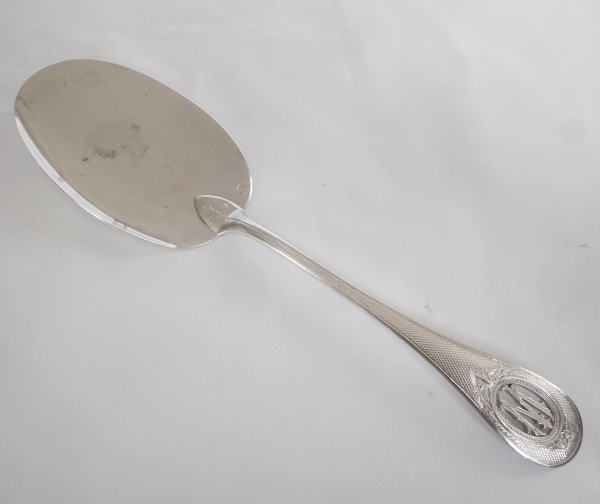 Louis XVI style sterling silver flatware for 18 : 95 pieces - silversmith Henin & Cie