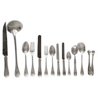 Sterling silver flatware, 108 pcs, Hénin & Fils