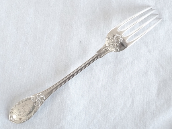 Louis XVI style sterling silver flatware for 18 : 36 pieces - silversmith Henin & Cie