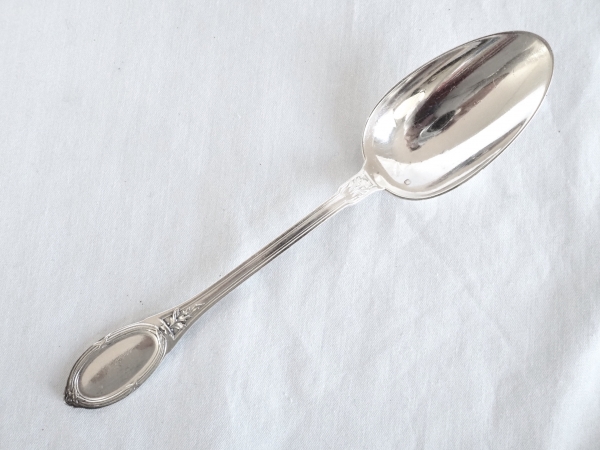 Louis XVI style sterling silver flatware for 18 : 36 pieces - silversmith Henin & Cie