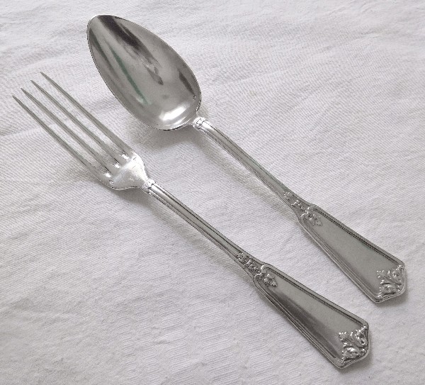 Sterling silver flatware set, Louis XIV style - 99 pcs - silversmith Henri Soufflot