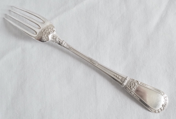 Paul Canaux : Louis XVI style sterling silver flatware for 12 - 60 pieces - late 19th century