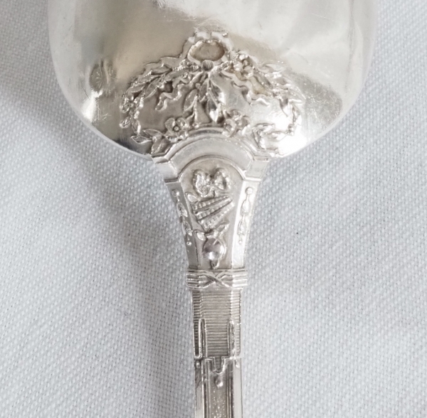 Paul Canaux : Louis XVI style sterling silver flatware for 12 - 60 pieces - late 19th century