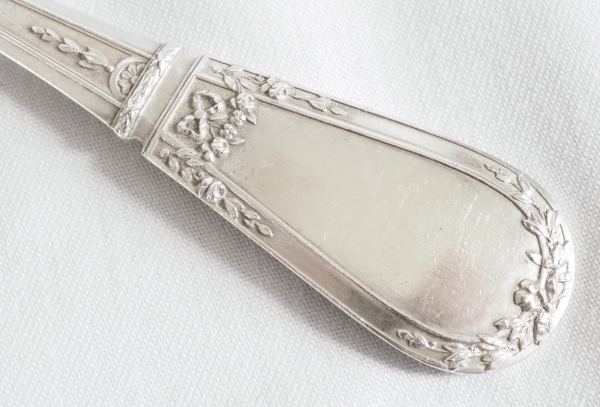 Paul Canaux : Louis XVI style sterling silver flatware for 12 - 60 pieces - late 19th century