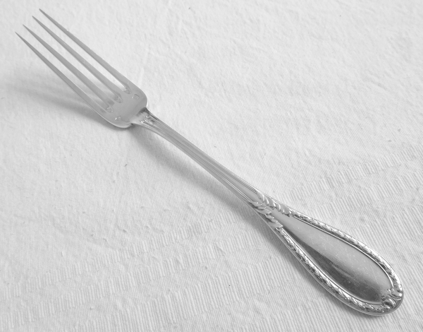 Louis XVI style sterling silver flatware for 12 - 84 pcs - silversmith Laparra & Gabriel