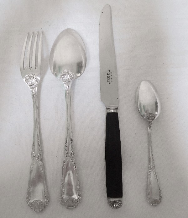 Sterling silver flatware set - 36 pcs - silversmith Puiforcat