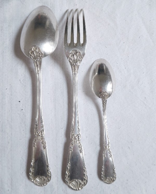 Sterling silver flatware set - 36 pcs - silversmith Puiforcat