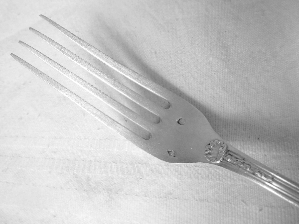 Puiforcat : Antique French sterling silver flatware for 20