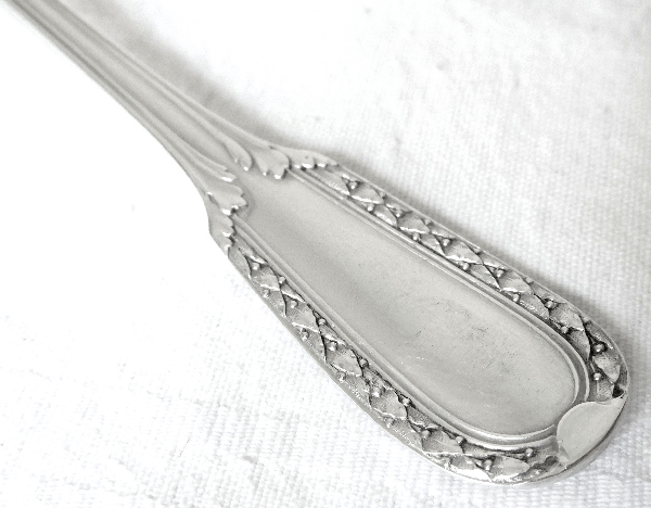Puiforcat : antique French sterling silver flatware, Louis XVI style Suffren pattern - 76 Pcs