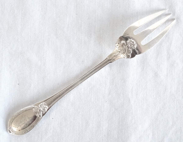 Louis XVI style sterling silver fish flatware for 12 : 24 pieces - silversmith Henin & Cie