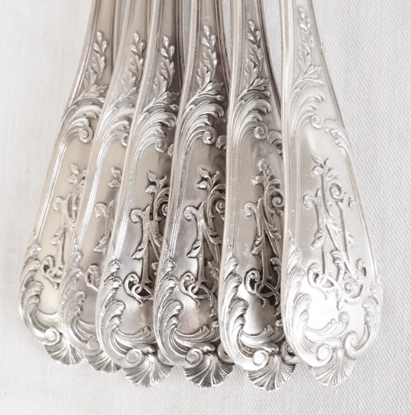 Henri Soufflot : Louis XV style sterling silver flatware for 12 - late 19th century