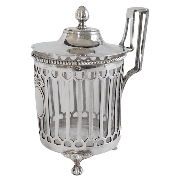 Louis XVI sterling silver mustard pot - 18th century, Paris, 1789