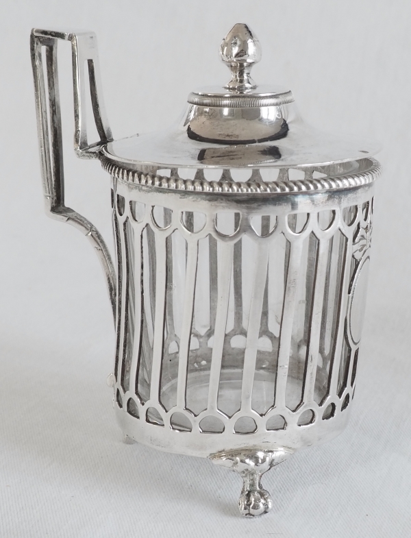 Moutardier d'époque Louis XVI en argent massif - XVIIIe siècle, Paris 1789