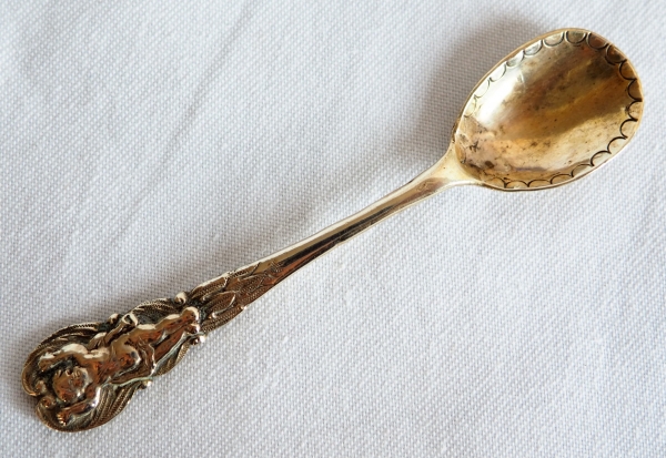 Pair of Louis XVI style sterling silver and Baccarat crystal salt cellars, late 19th century