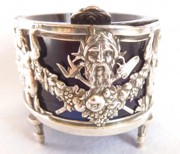 Pair of large Louis XVI sterling silver salt cellars, Paris, 18th century 1780-82 - coat of arms