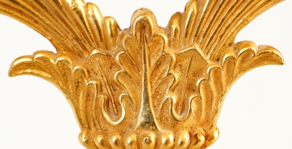 Pair of Empire vermeil (sterling silver) salt cellars - 2nd rooster hallmark - 1809 - 1819