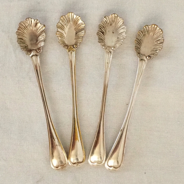Pair of Empire vermeil (sterling silver) salt cellars - 2nd rooster hallmark - 1809 - 1819